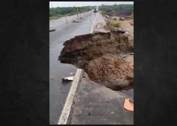 Ainda sem o trabalho de restauração, trecho Queimadas – Santaluz continua oferecendo muito perigo