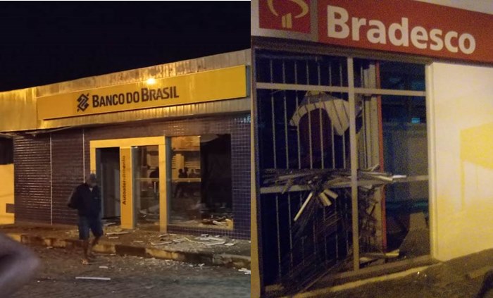 Bandidos explodem agências do Bando do Brasil e Bradesco de Crisópolis (vídeo)