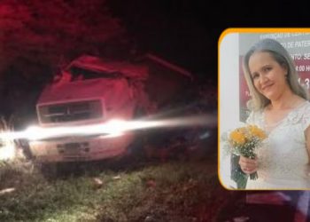 Caminhoneiro fica ferido e esposa morre em acidente, ao fugir de assalto