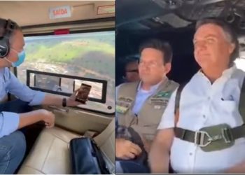 Bolosonaro e Rui Costa sobrevoam cidades atingidas pelas enchentes