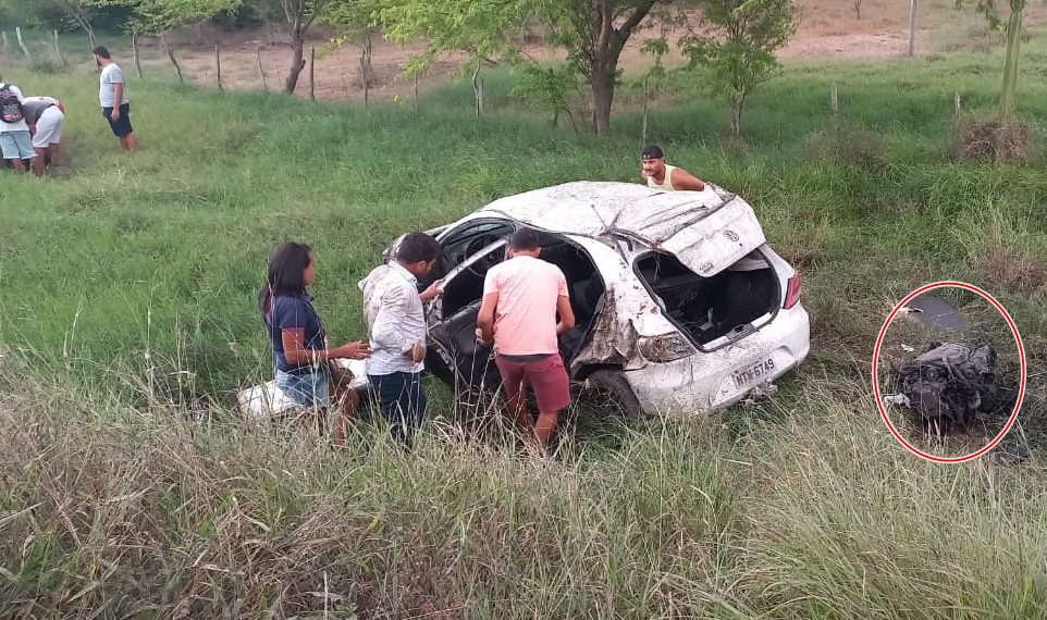 Morre mais uma vítima do acidente envolvendo carro e moto na BA 120: os dois são identificados