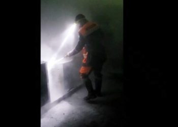 ‘Pau pra toda obra’. Brigada Anjos Jacuipenses é acionada para apagar princípio incêndio no Banco do Brasil