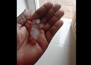 Coité – Chuva acompanhada de vento, raios, trovões e granizo assusta moradores de Almas