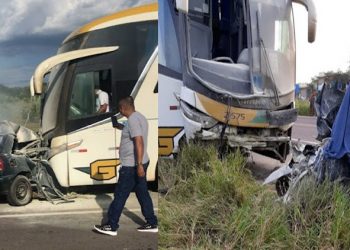 Motorista de Gol morre em colisão com ônibus na BR 407