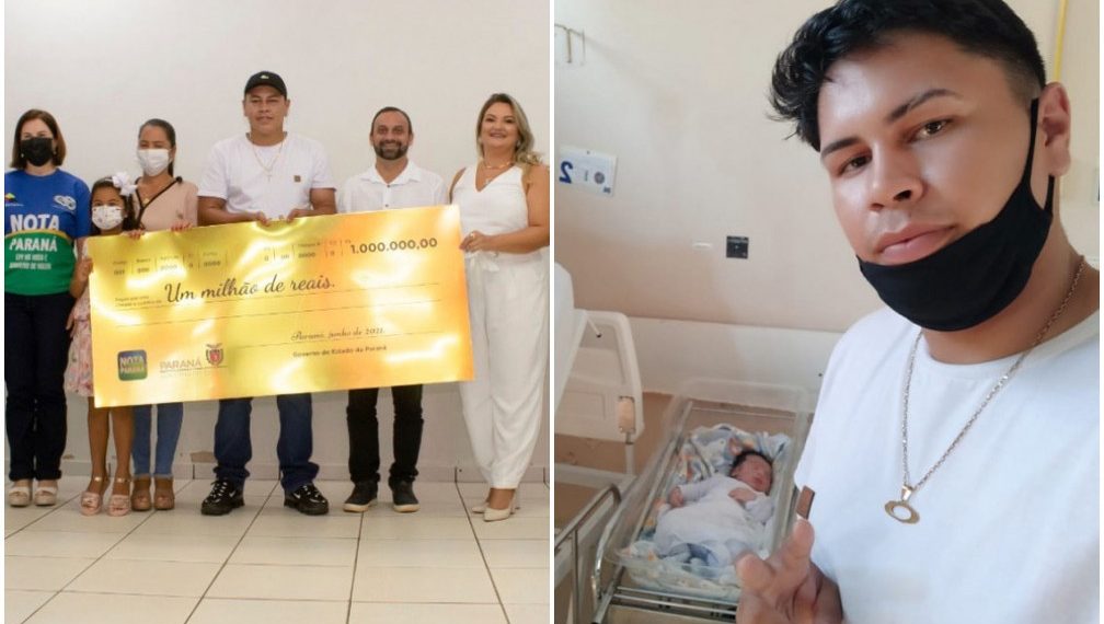 PR: Jovem ganha R$ 1 milhão em sorteio no mesmo dia em que filho nasceu