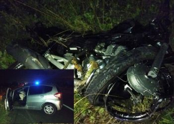 Casal morre após colisão entre moto e carro na BR –116 Norte