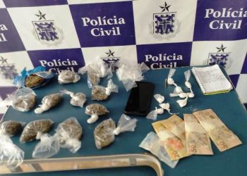 Polícia Civil de Coité prende individuo de Nazaré das Farinhas com drogas no Povoado Santa Rosa