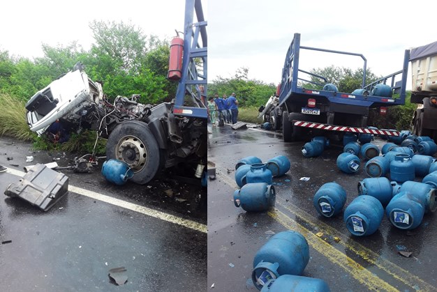 Vídeo – Três ocupantes de caminhão com placa de Coité carregado de gás de cozinha morrem em acidente na BR 407 (atualizada)