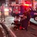 Mulher é atropelada por moto no centro de Coité. Motociclista também ficou ferido