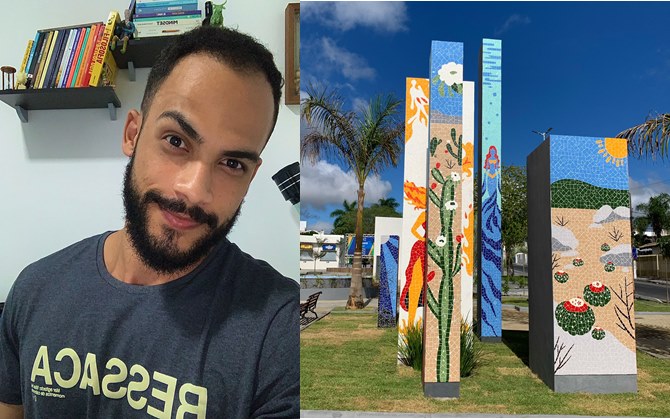 Artista plastico responsável por arte em Praça de Coité participará de exposição internacional em Portugal