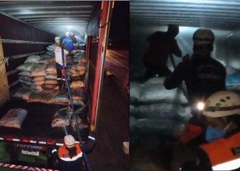 Brigada Anjos Jacuipenses age rápido e impede destruição de baú de carreta pelo fogo