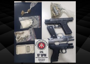 CETO prende três policiais com posse de armas e drogas em Serrinha