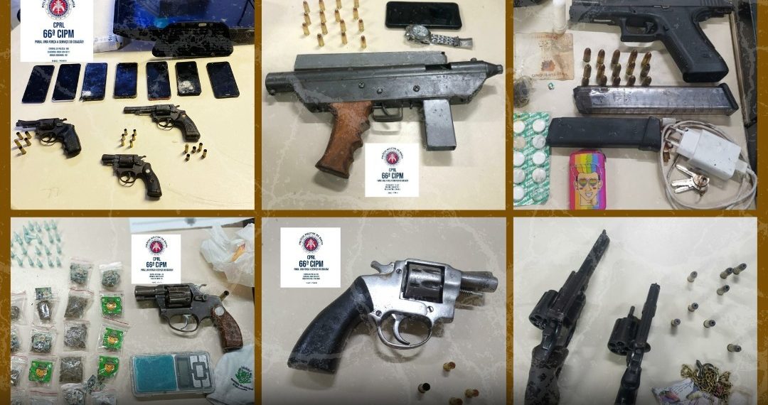 Feira de Santana: 66ª CIPM apreende 9 armas de fogo em menos de 72h