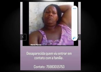 Familiares procuram por mulher que saiu de Salgadália com destino a Coité e não retornou