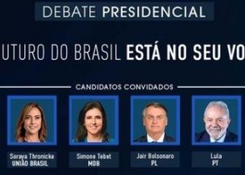 Bolsonaro e Lula confirmam presença em debate; encontro terá tês blocos e sem plateia