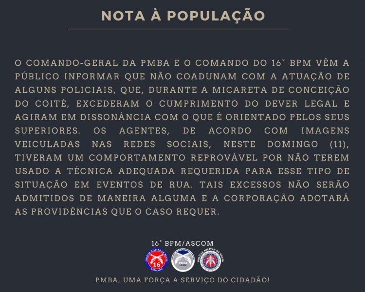 Coité  Folia – Policiais agem de forma violenta com agressões contra foliões e casos repercutem