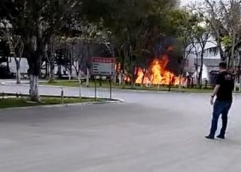 Incêndio em distribuidora de combustíveis deixa três pessoas feridas em Feira de Santana
