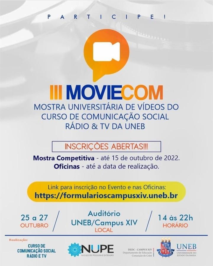 III MovieCom inicia sua nova programação na Universidade do Estado da Bahia (UNEB) em Conceição do Coité