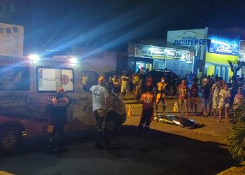 Homicídio e colisão de motos são registrados quase que ao mesmo tempo e poucos metros de distância