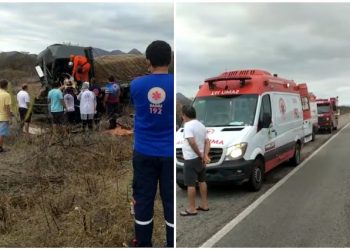 Caminhoneiro fica gravemente ferido após colidir veículo em fundo de carreta na BR 407