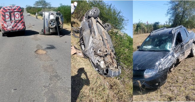 Acidente envolvendo três carros deixa 3 feridos na BA 120