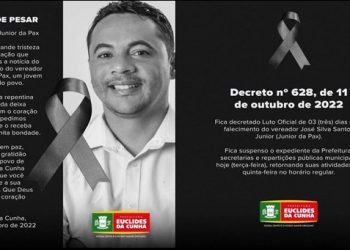 Morte do vereador: Prefeitura suspende atividades públicas e decreta luto oficial de três dias