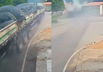 Mãe e filha são mortas após carreta desgovernada invadir casa