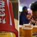 Brasileiros colocam capa de Coca-Cola em cerveja no Qatar