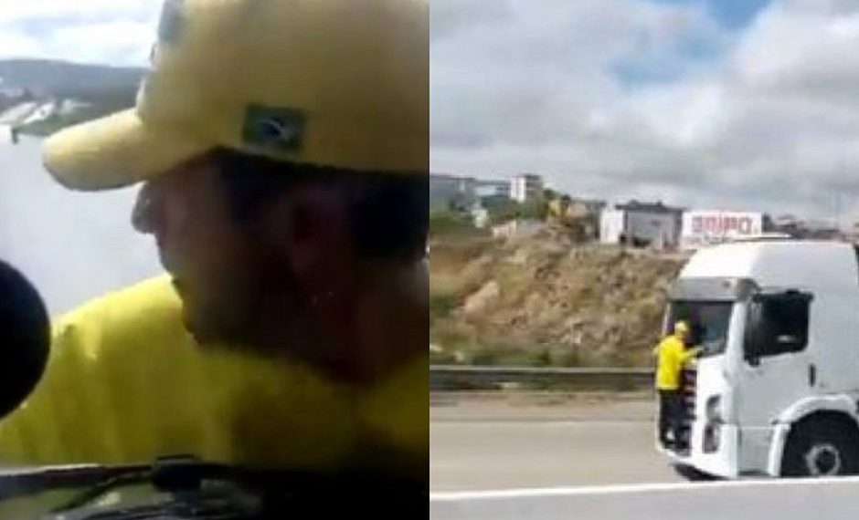 PE – Caminhão anda quilômetros com bolsonarista pendurado no para-brisa