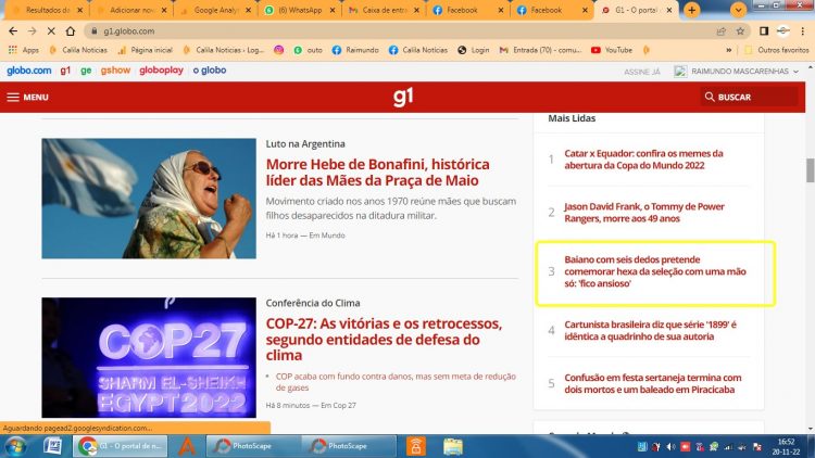 Dois assuntos publicados no Calila Notícias em Copas passadas ganham repercussão nacional nesta edição 2022