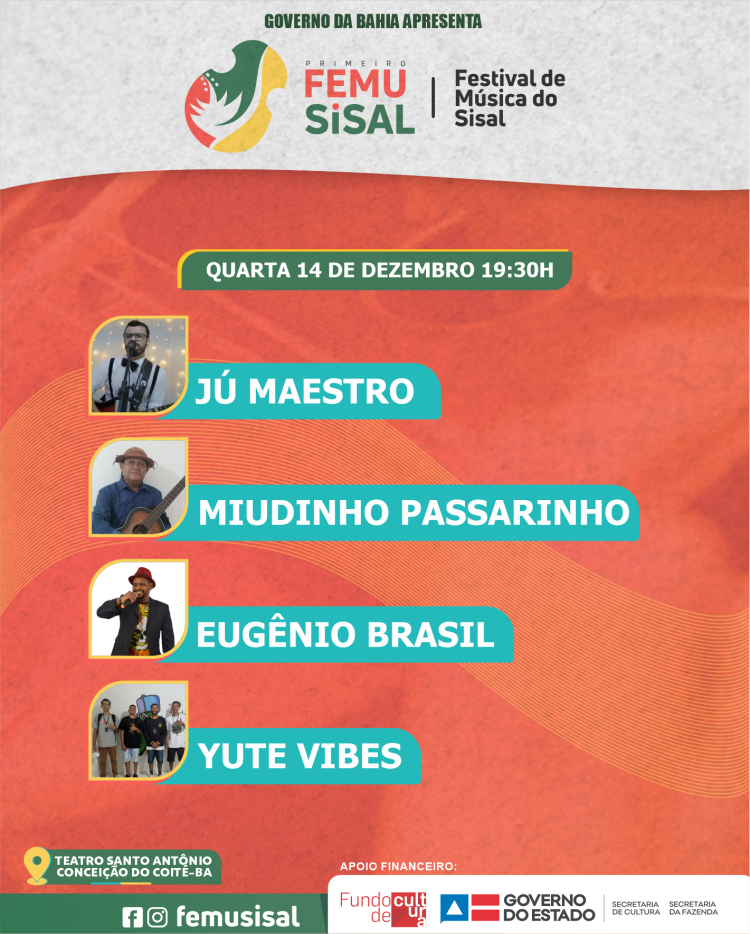 Orquestra Sisleira abre o primeiro Festival de Música da região sisaleira – FEMUSISAL: veja toda programação