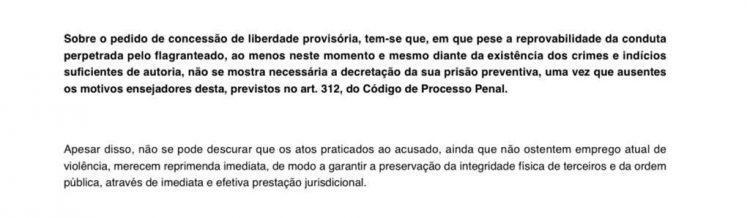 Comunicador flagrado recebendo dinheiro após extorquir procurador foi posto em liberdade provisória