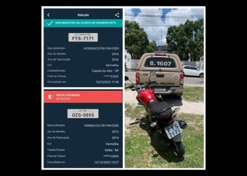 PM recupera motocicleta em Coité com registro de furto/roubo em Salvador há 4 anos