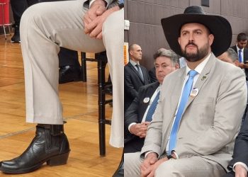 SC – Deputado federal eleito, Zé Trovão é diplomado usando tornozeleira eletrônica