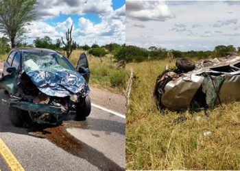 Colisão frontal envolvendo dois carros de passeio deixa dois feridos na BR 324 (atualizada)