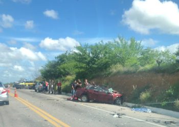 PE – Cinco pessoas morreram em acidente de carro na BR 116 em Salgueiro