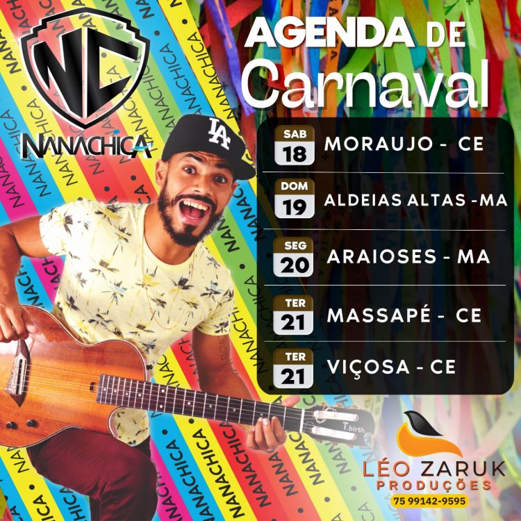 Carnaval 2023 – Banda NanaChica em nova turnê pelo Nordeste fará shows no Ceará e Maranhão
