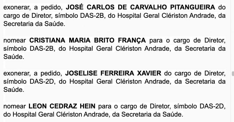 Hospital Geral Clériston Andrade em Feira de Santana tem nova direção