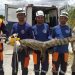 Brigada Anjos Jacuipenses resgata jacaré e aguarda a chegada de órgão competente para entregar