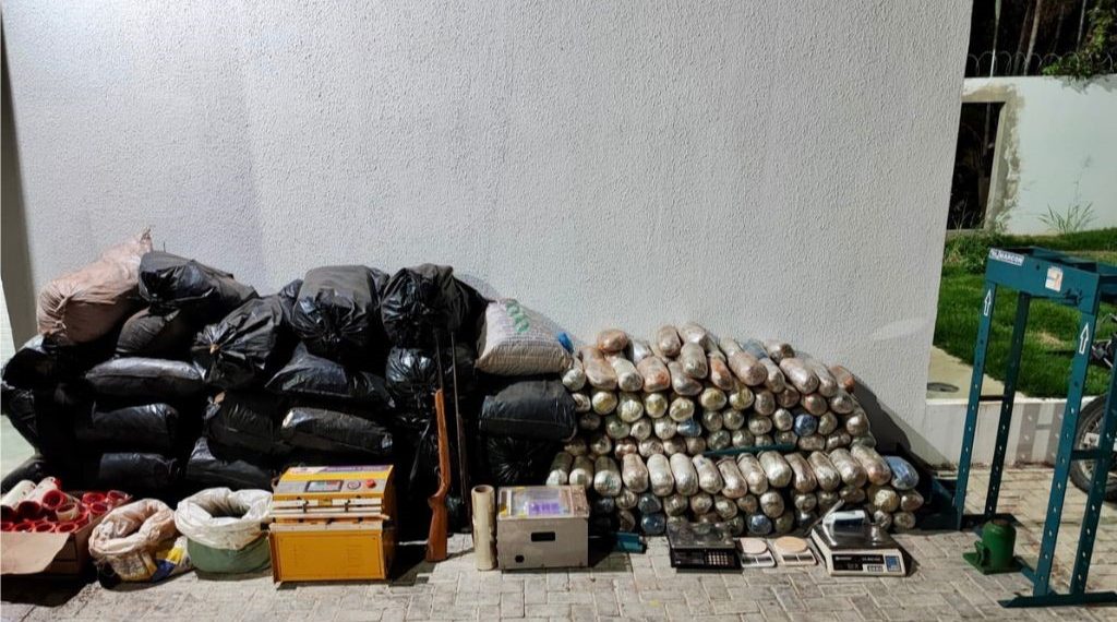 PM encontra 634 kg de maconha avaliados em R$ 2 milhões