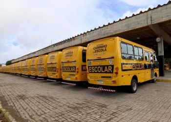 Governador entrega 80 ônibus escolares para o transporte de estudantes de municípios do interior