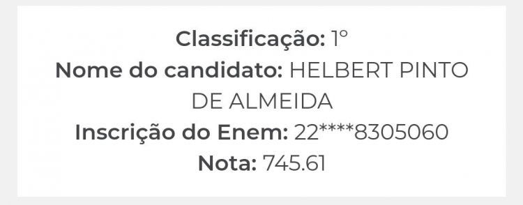 Coité – Estudante da rede pública estadual é aprovado em primeiro lugar em Medicina