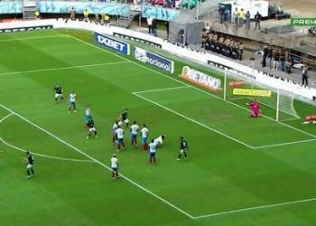 Em jogo morno, Bahia e Goiás empatam em 1 a 1 na Arena Fonte Nova