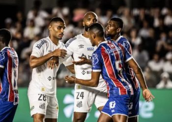 Copa do Brasil: Bahia joga bem mas fica no empate contra o Santos no jogo de ida
