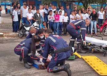 16º BPM participa de simulação de primeiras respostas em acidentes de veículos com vítima