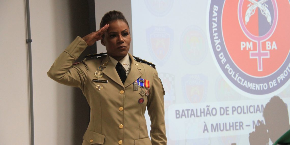 Conheça a primeira mulher a comandar um batalhão na PMBA