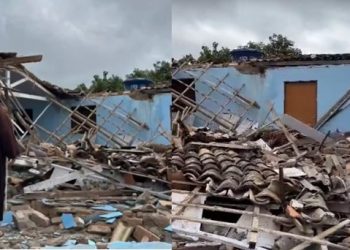 Forte chuva provoca desabamento de capela em povoado de Campo Formoso
