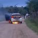 Carro de autoescola é consumido pelo fogo na zona rural de Queimadas