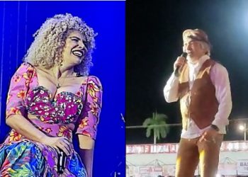 Santana O Cantador e Vanessa da Mata animaram a terceira noite de São João em Irecê
