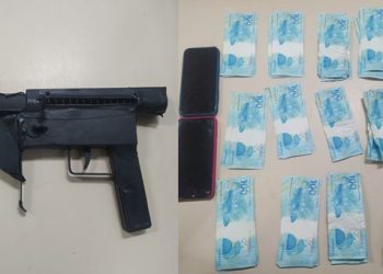 Feira: 66ª CIPM aprende submetralhadora e R$ 5,4 mil em cédulas falsas